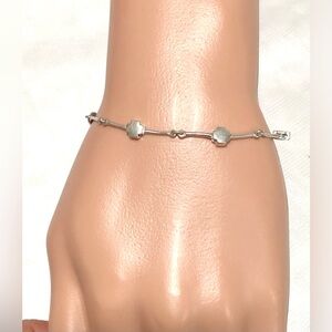 Fossil Silver Floral Bracelet